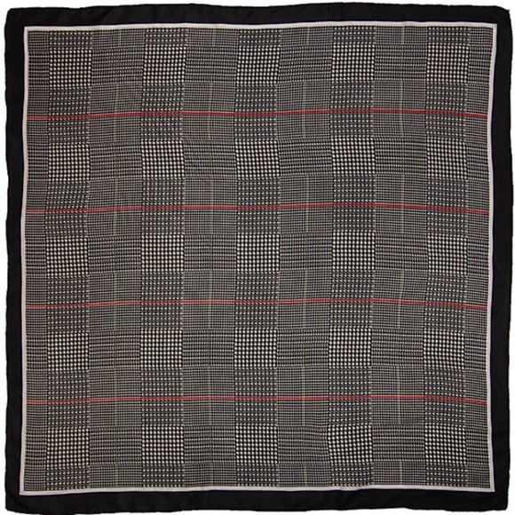 Wyoming Traders Accessories - Wyoming Traders Wild Rag 100% Silk Plaid Western Scarf - 34.5" - BLACK